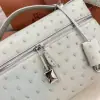  Loro Piana Extra Bag L27 Ostrich Leather #3081 - Image 3