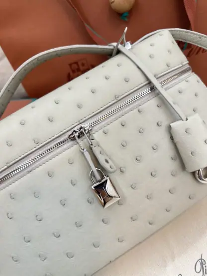  Loro Piana Extra Bag L27 Ostrich Leather #3081 - Image 3