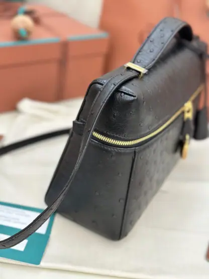  Loro Piana Extra Bag L27 Ostrich Leather #3080 - Image 3