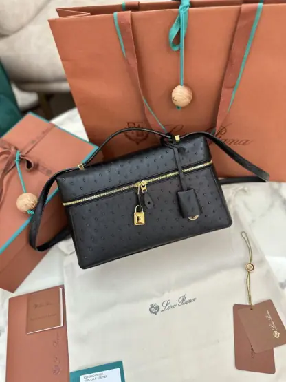  Loro Piana Extra Bag L27 Ostrich Leather #3080 - Image 6