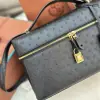  Loro Piana Extra Bag L27 Ostrich Leather #3080 - Image 9