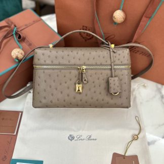 Replica Loro Piana Extra Bag L27 Ostrich Leather #3079