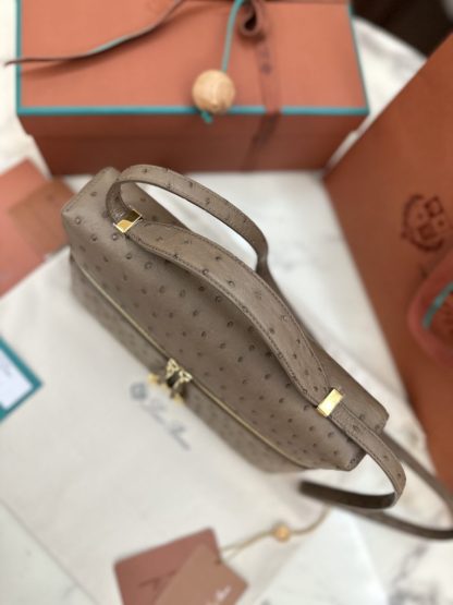  Loro Piana Extra Bag L27 Ostrich Leather #3079 - Image 7