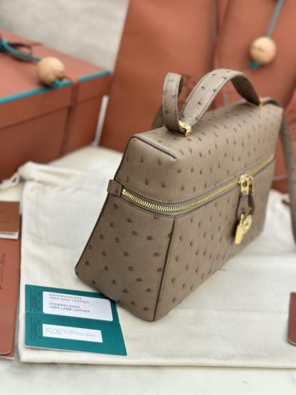  Loro Piana Extra Bag L27 Ostrich Leather #3079 - Image 3