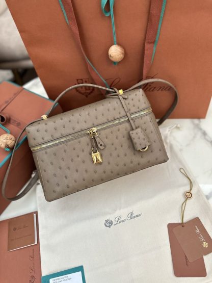  Loro Piana Extra Bag L27 Ostrich Leather #3079 - Image 9