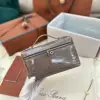  Loro Piana Extra Pocket L19 Alligator Leather Bag Sliver #3055 - Image 4
