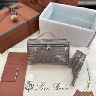 Replica Loro Piana Extra Pocket L19 Alligator Leather Bag #3055