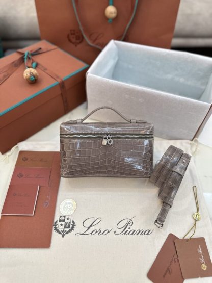 Replica Loro Piana Extra Pocket L19 Alligator Leather Bag #3055