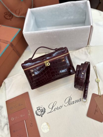  Loro Piana Extra Pocket L19 Alligator Leather Bag #3051 - Image 3