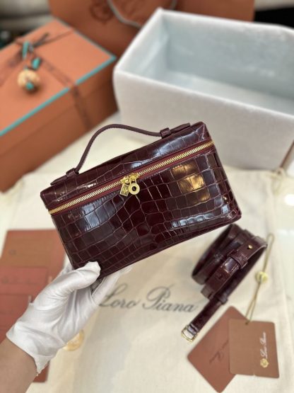  Loro Piana Extra Pocket L19 Alligator Leather Bag #3051 - Image 2