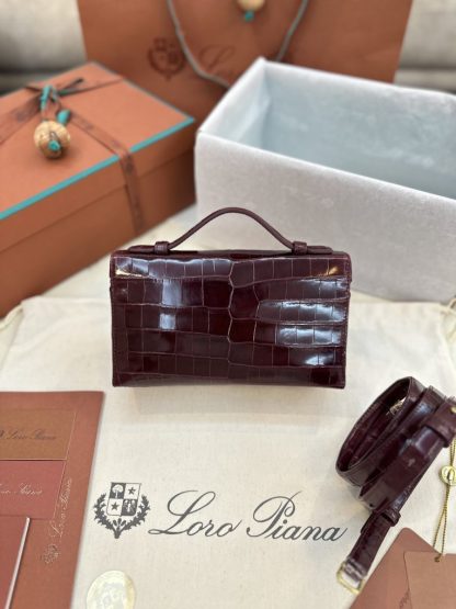  Loro Piana Extra Pocket L19 Alligator Leather Bag #3051 - Image 6