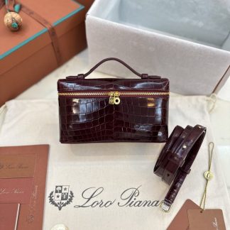 Replica Loro Piana Extra Pocket L19 Alligator Leather Bag #3051