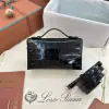  Loro Piana Extra Pocket L19 Alligator Leather Bag Sliver #3053 - Image 5