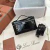  Loro Piana Extra Pocket L19 Alligator Leather Bag Sliver #3053 - Image 9