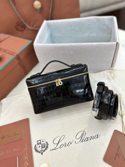  Loro Piana Extra Pocket L19 Alligator Leather Bag #3052 - Image 9