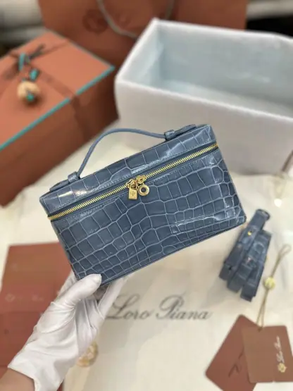  Loro Piana Extra Pocket L19 Alligator Leather Bag #3054 - Image 2