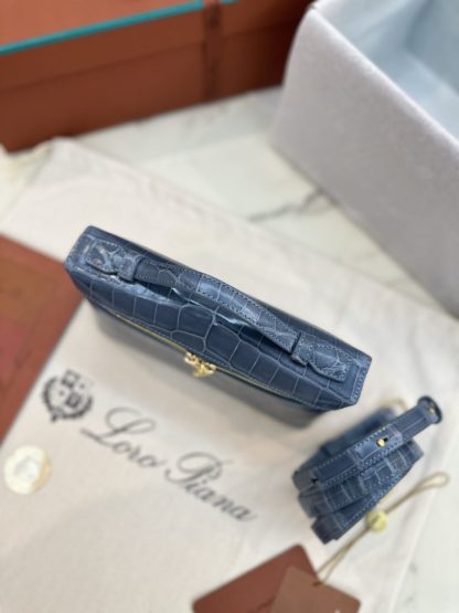  Loro Piana Extra Pocket L19 Alligator Leather Bag #3054 - Image 9