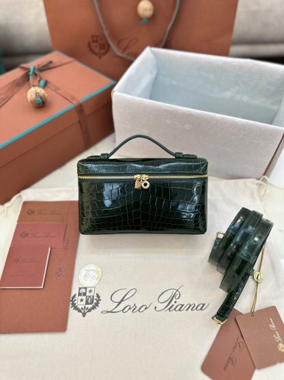 Replica Loro Piana Extra Pocket L19 Alligator Leather Bag #3057