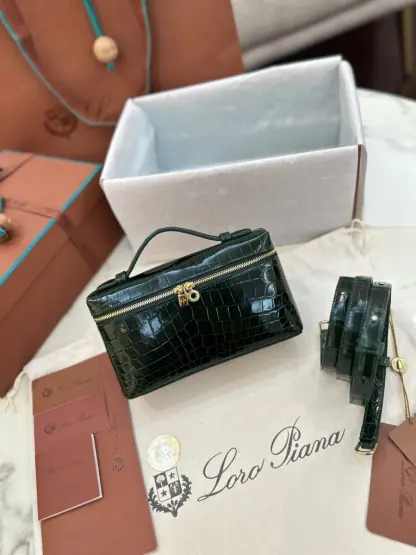  Loro Piana Extra Pocket L19 Alligator Leather Bag #3057 - Image 8