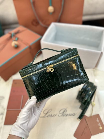  Loro Piana Extra Pocket L19 Alligator Leather Bag #3057 - Image 6