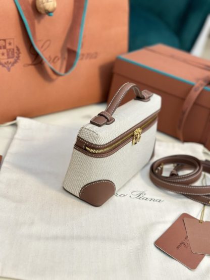  Loro Piana Extra Poket L19 Cotton & Leather Bags #3002 - Image 3
