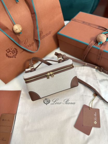  Loro Piana Extra Poket L19 Cotton & Leather Bags #3002 - Image 9