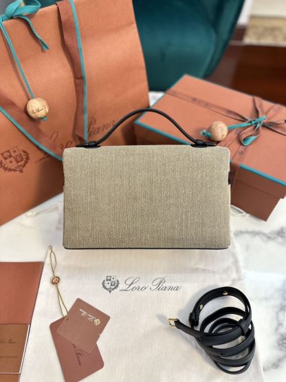  Loro Piana Extra Poket L27 Cotton & Leather Bags #3001 - Image 6
