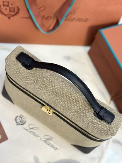  Loro Piana Extra Poket L27 Cotton & Leather Bags #3001 - Image 7