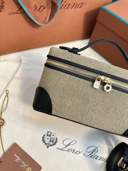  Loro Piana Extra Poket L19 Cotton & Leather Bags #3003 - Image 6