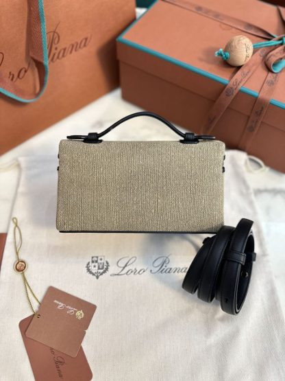  Loro Piana Extra Poket L19 Cotton & Leather Bags #3003 - Image 7