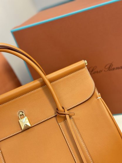  Loro Piana Loom Bag L32 Warm Tan (L08P) Smooth Calfskin #3344 - Image 3