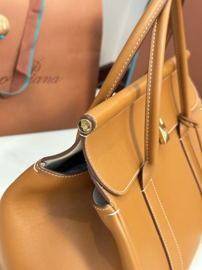  Loro Piana Loom Bag L32 Warm Tan (L08P) Smooth Calfskin #3344 - Image 5