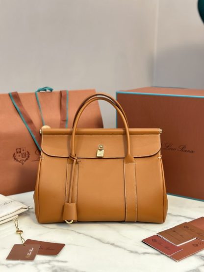 Replica Loro Piana Loom Bag L32 Warm Tan (L08P) Smooth Calfskin #3344