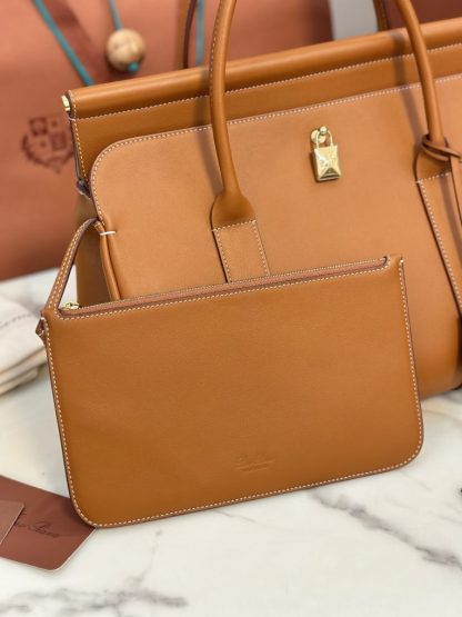  Loro Piana Loom Bag L32 Warm Tan (L08P) Smooth Calfskin #3344 - Image 7