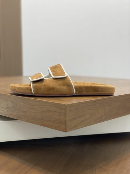  Loro Piana Men's Sandal Slippers Calfskin Suede #3210 - Image 2