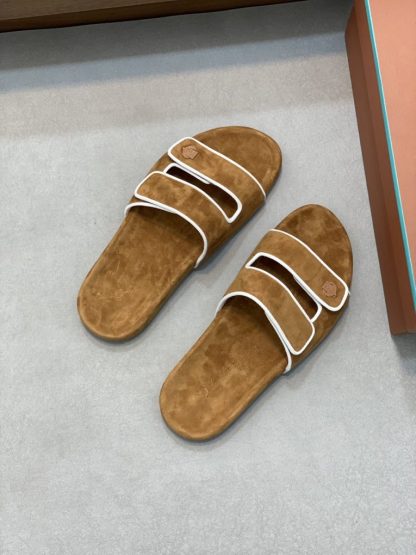  Loro Piana Men's Sandal Slippers Calfskin Suede #3210 - Image 6