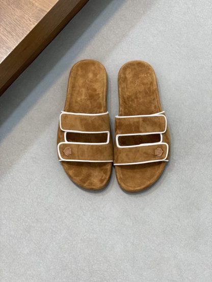 Replica Loro Piana Men's Sandal Slippers Calfskin Suede #3210