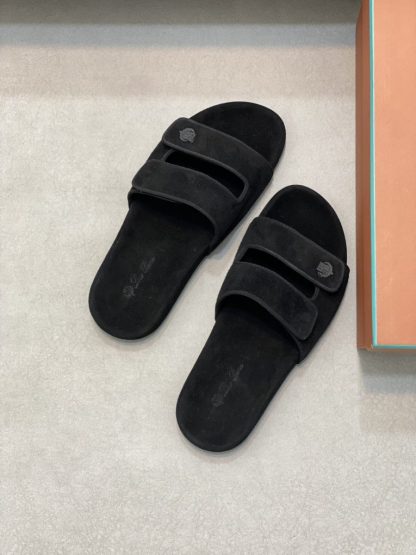  Loro Piana Men's Sandal Slippers Calfskin Suede #3209 - Image 3