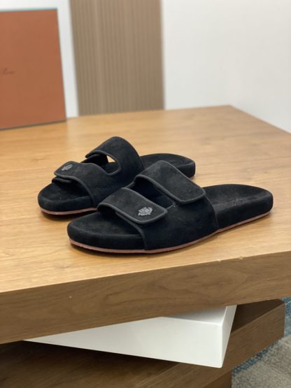  Loro Piana Men's Sandal Slippers Calfskin Suede #3209 - Image 6