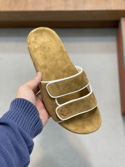  Loro Piana Men's Sandal Slippers Calfskin Suede #3208 - Image 3