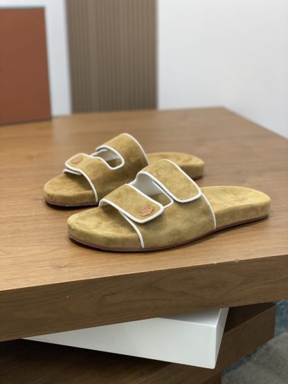  Loro Piana Men's Sandal Slippers Calfskin Suede #3208 - Image 7