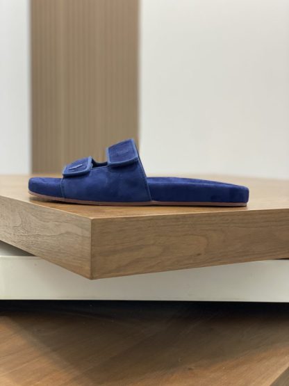  Loro Piana Men's Sandal Slippers Calfskin Suede #3205 - Image 5