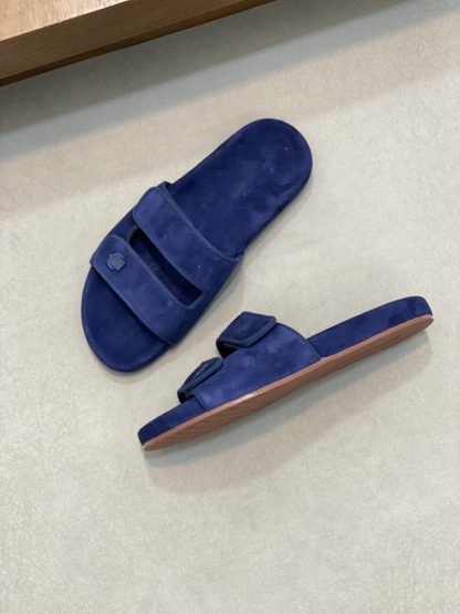  Loro Piana Men's Sandal Slippers Calfskin Suede #3205 - Image 2