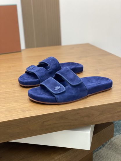  Loro Piana Men's Sandal Slippers Calfskin Suede #3205 - Image 8