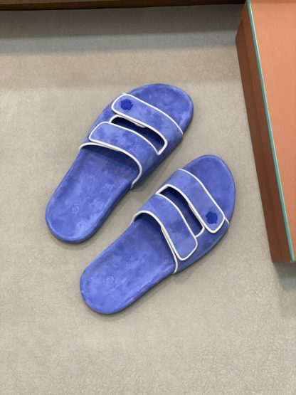  Loro Piana Men's Sandal Slippers Calfskin Suede #3204 - Image 2