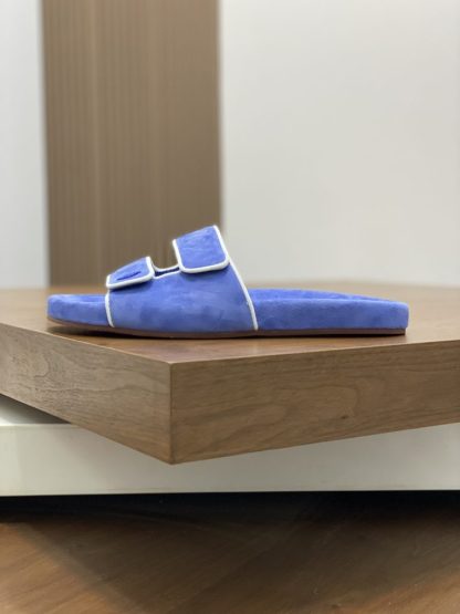  Loro Piana Men's Sandal Slippers Calfskin Suede #3204 - Image 9