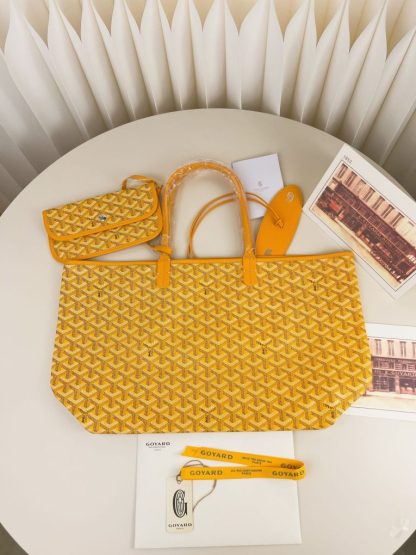  Goyard Saint Louis PM Bag Tote Bags Yellow #3357 - Image 14