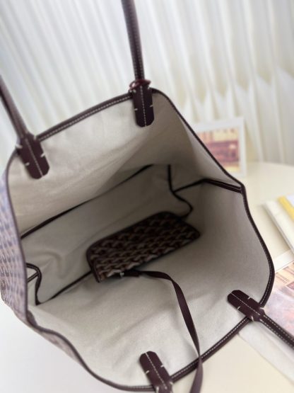  Goyard Saint Louis PM Bag Tote Bags Burgundy #3354 - Image 5