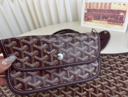  Goyard Saint Louis PM Bag Tote Bags Burgundy #3354 - Image 19