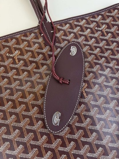  Goyard Saint Louis PM Bag Tote Bags Burgundy #3354 - Image 13